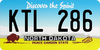 ND license plate KTL286