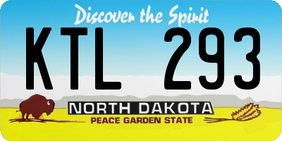 ND license plate KTL293
