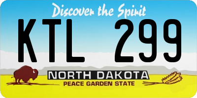 ND license plate KTL299