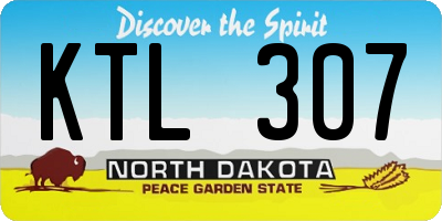ND license plate KTL307
