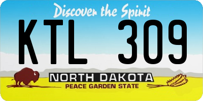 ND license plate KTL309