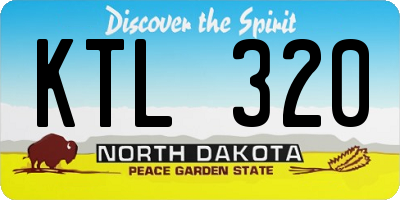 ND license plate KTL320