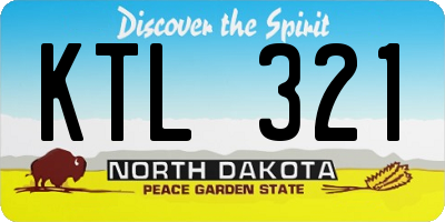 ND license plate KTL321