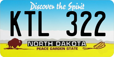 ND license plate KTL322