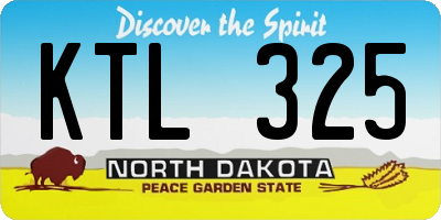 ND license plate KTL325