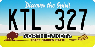 ND license plate KTL327
