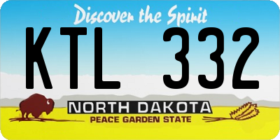 ND license plate KTL332