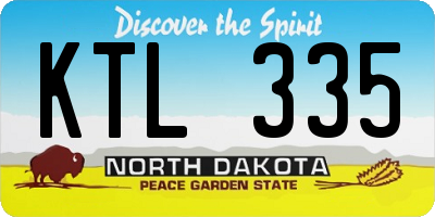 ND license plate KTL335