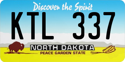 ND license plate KTL337