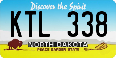 ND license plate KTL338