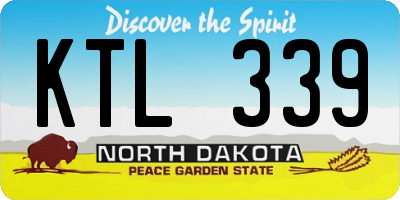 ND license plate KTL339