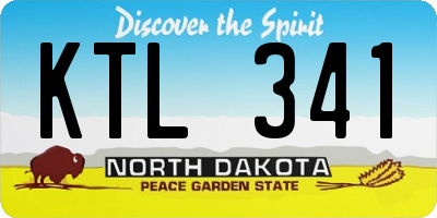 ND license plate KTL341