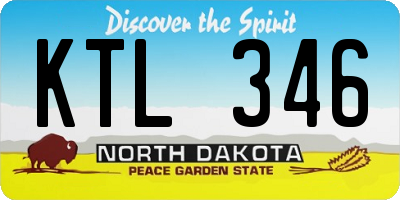 ND license plate KTL346