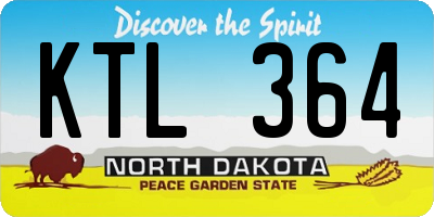 ND license plate KTL364