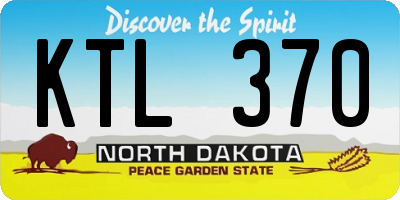 ND license plate KTL370