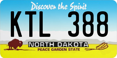 ND license plate KTL388