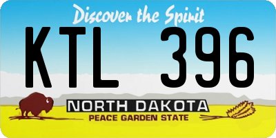 ND license plate KTL396