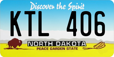 ND license plate KTL406
