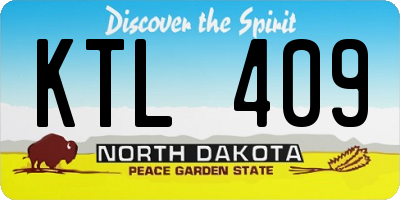 ND license plate KTL409
