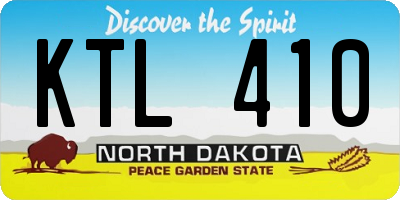 ND license plate KTL410
