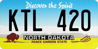 ND license plate KTL420
