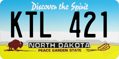 ND license plate KTL421