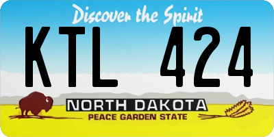 ND license plate KTL424