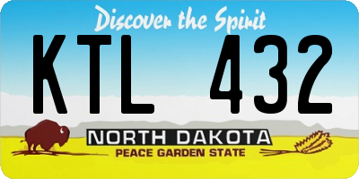 ND license plate KTL432