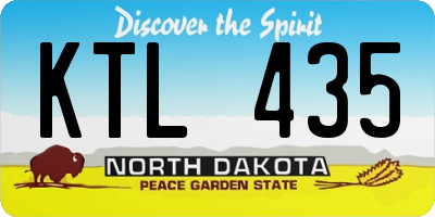 ND license plate KTL435
