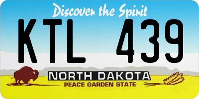 ND license plate KTL439