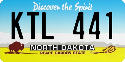 ND license plate KTL441