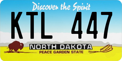 ND license plate KTL447