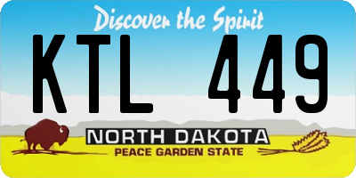 ND license plate KTL449