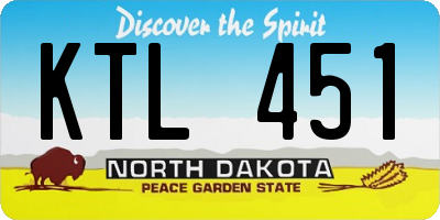 ND license plate KTL451