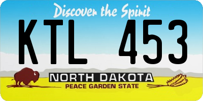 ND license plate KTL453