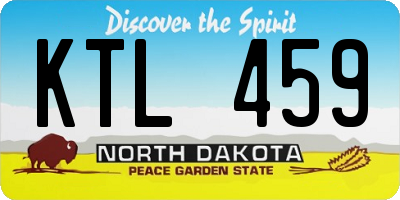 ND license plate KTL459