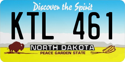 ND license plate KTL461