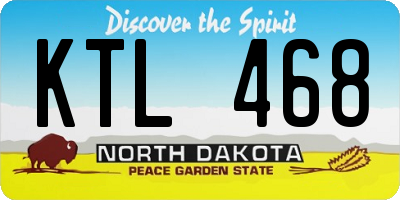 ND license plate KTL468