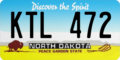 ND license plate KTL472