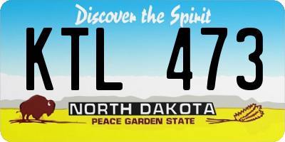 ND license plate KTL473