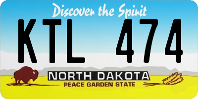 ND license plate KTL474