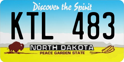 ND license plate KTL483