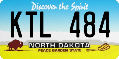ND license plate KTL484