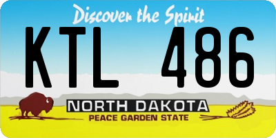 ND license plate KTL486