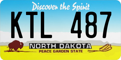 ND license plate KTL487