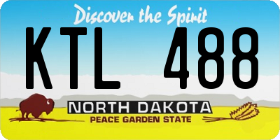 ND license plate KTL488