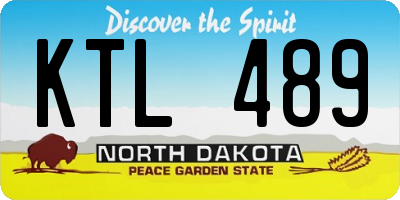ND license plate KTL489