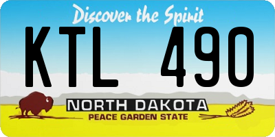 ND license plate KTL490