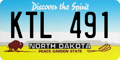 ND license plate KTL491