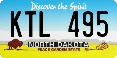 ND license plate KTL495